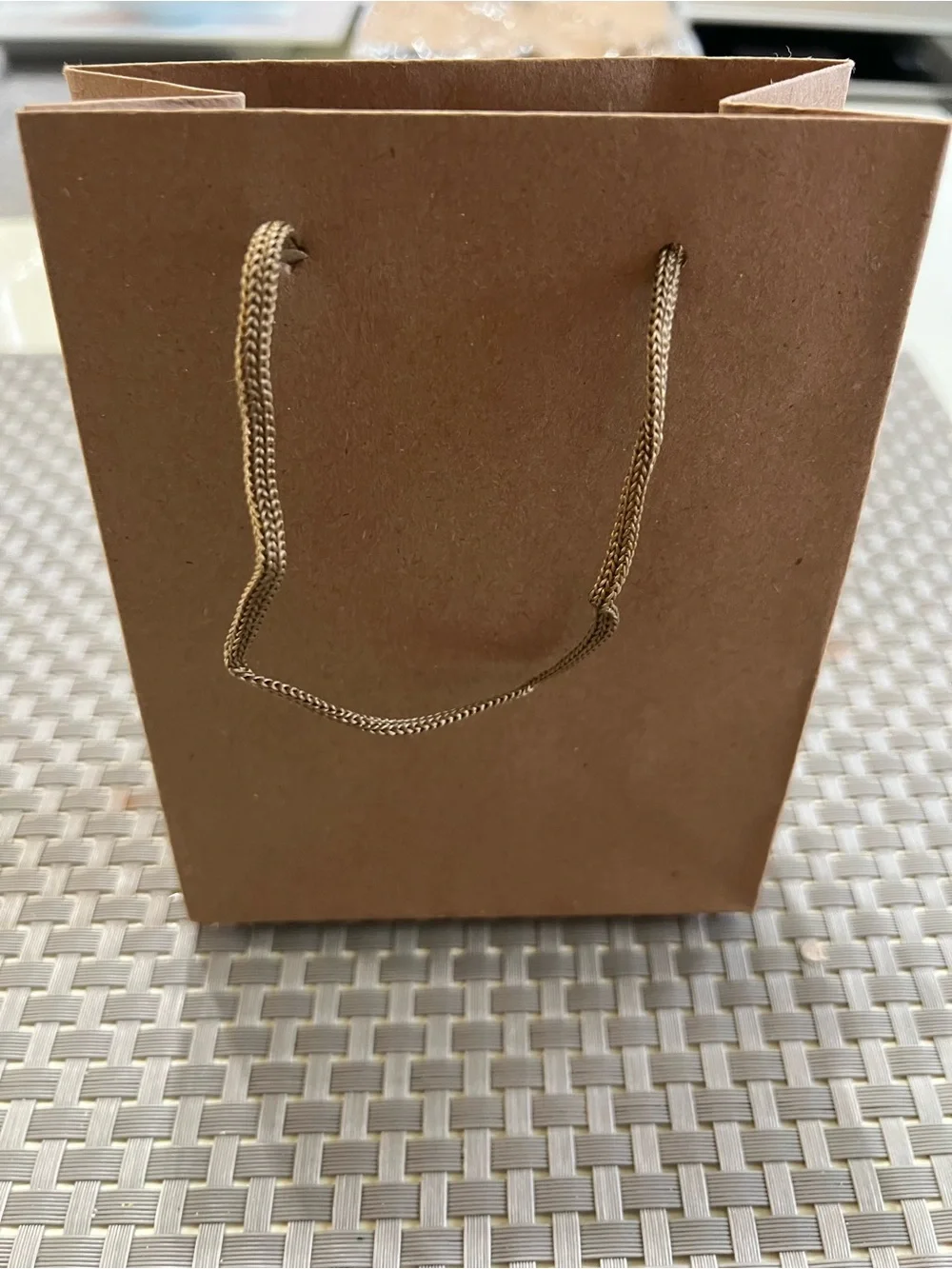 Set of 24 Small Kraft Paper Gift Bags with Rope Handles